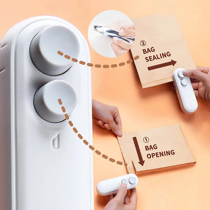 2 IN 1 Food Bag Sealer
