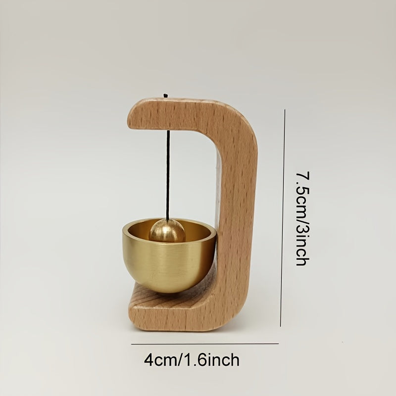 Elegant Copper and Solid Wood Doorbell Chime