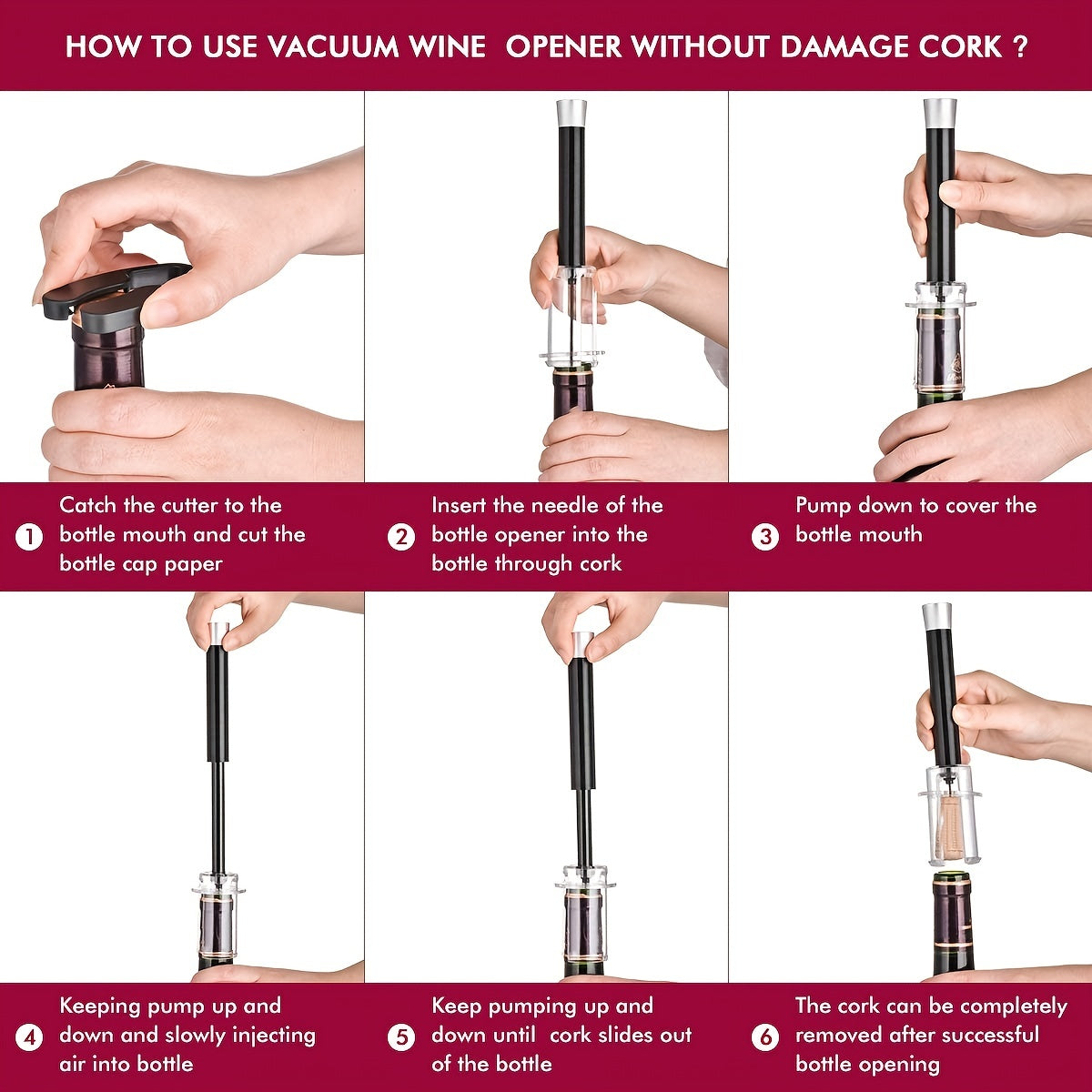 4pcs QEESTARS Wine Opener Set