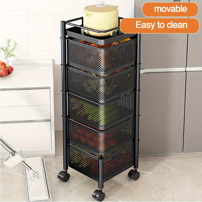 4-Tier Rotating Storage Shelves