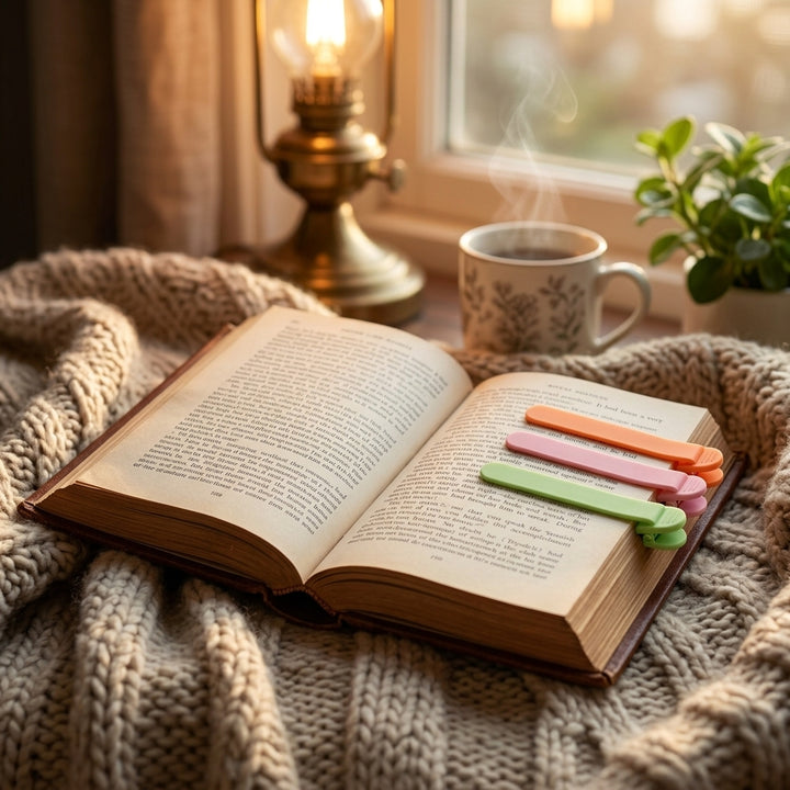 Auto-Hold Silicone Bookmarks in a modern