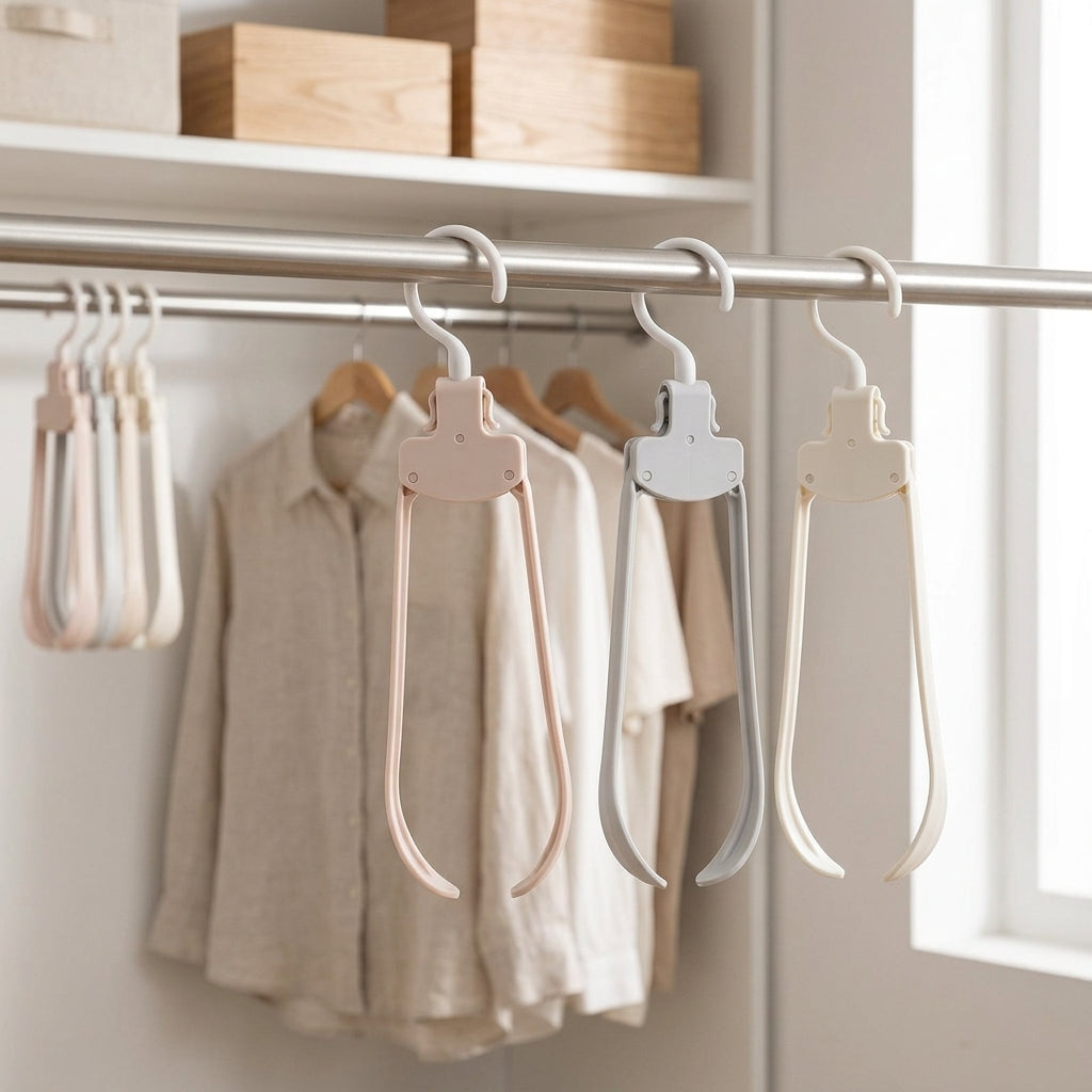 Space-Saving Collapsible Hanger in a modern home