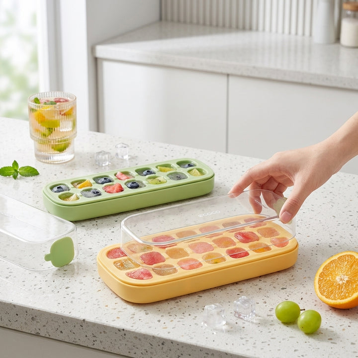 Clear Ice Maker producing effortless cubes, sleek design in a