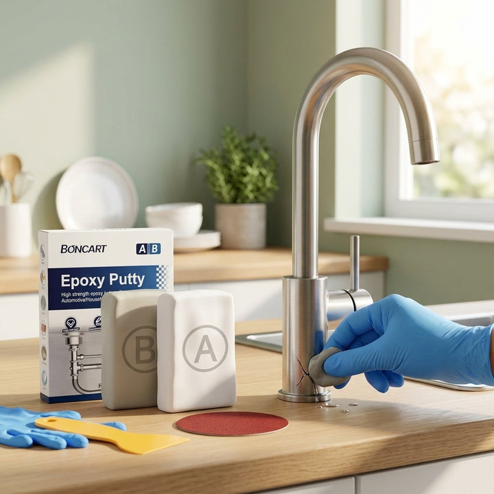 Steel-Reinforced AB Epoxy Putty fixing a
