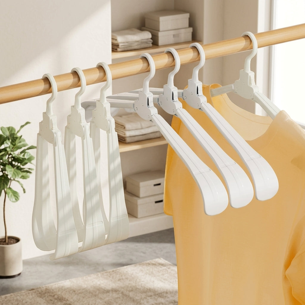 Space-Saving Collapsible Hanger in a