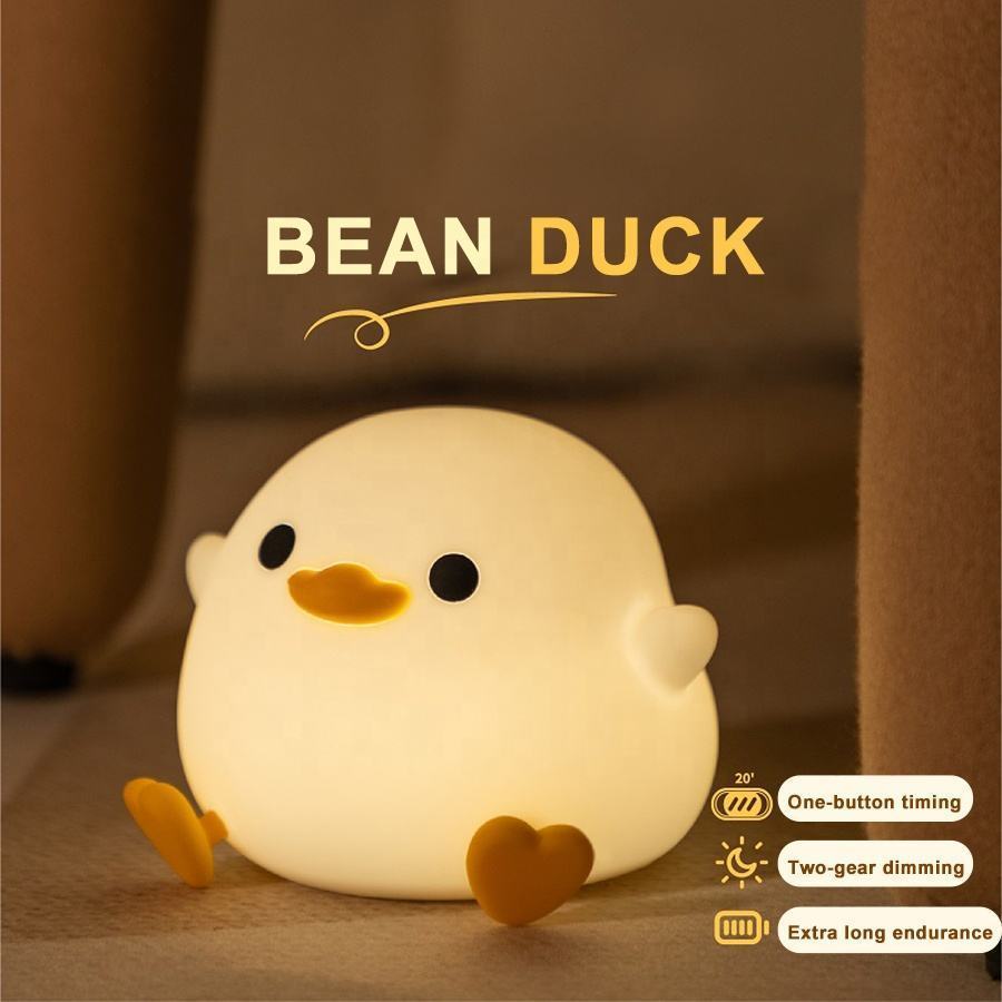 USB Rechargeable Silicone Night Duckling Light