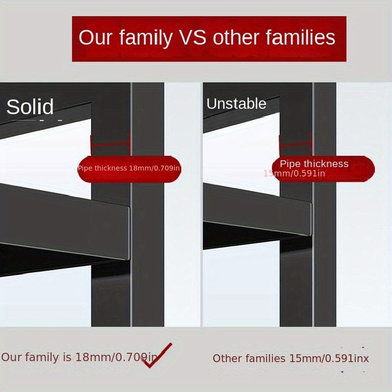 \Expandable Carbon Steel Microwave Oven Rack with 6 Hooks