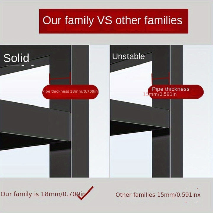 \Expandable Carbon Steel Microwave Oven Rack with 6 Hooks