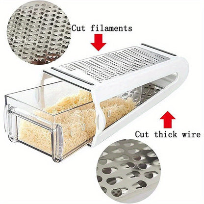 Stainless Steel Cheese Grater With Container