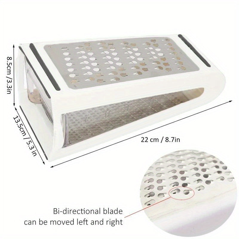 Stainless Steel Cheese Grater With Container