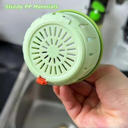 2pcs Cactus Kitchen Sink Drain Strainer (Green + Yellow)