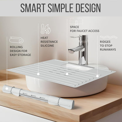 SWEETKAMA Foldable Silicone Sink Cover