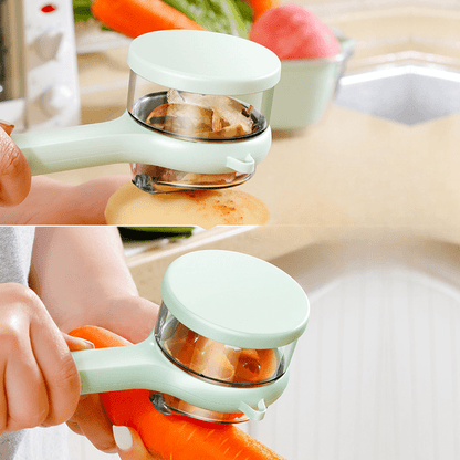 Multi-Functional Fruit & Vegetable Peeler With Storage