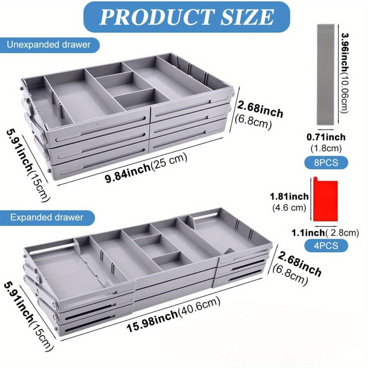 Transform Drawers: Expandable 3-Tier Organizer