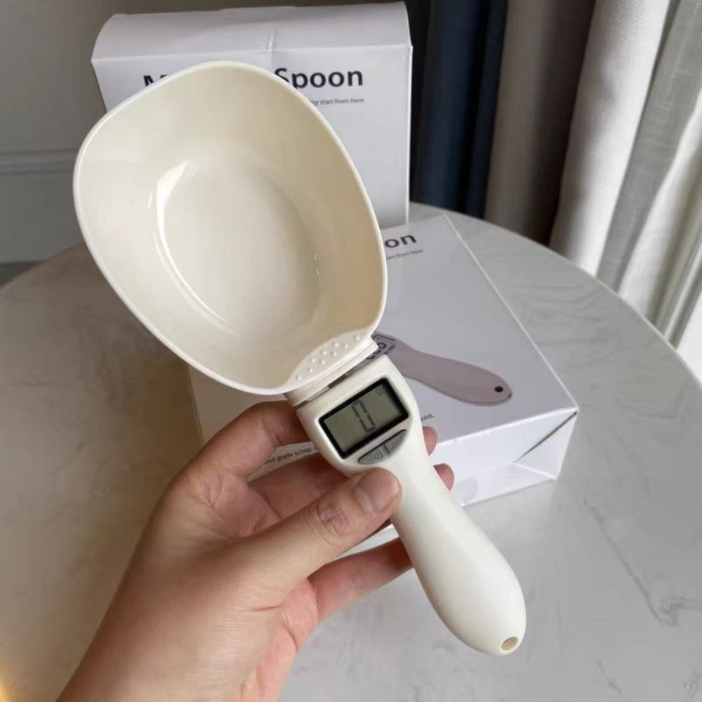 Handheld electronic weighing spoon