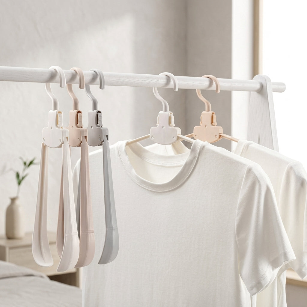 Space-Saving Collapsible Hanger in a