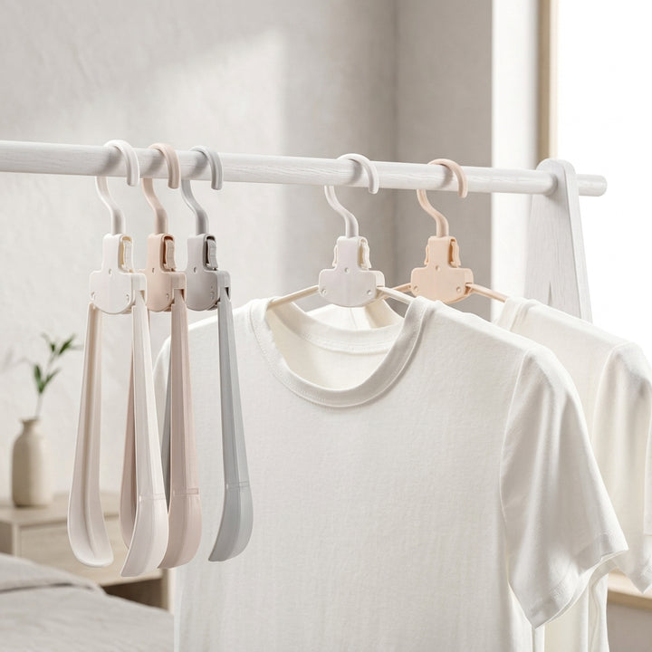 Space-Saving Collapsible Hanger in a