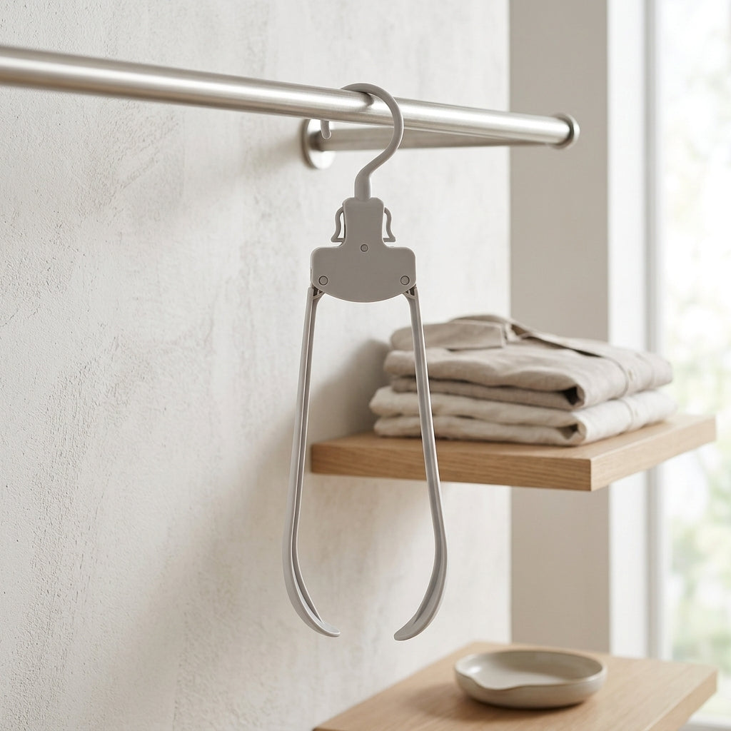 Space-Saving Collapsible Hanger in a