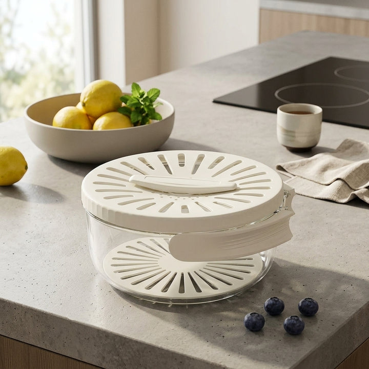 Foldable Drain & Storage Basket with Lid