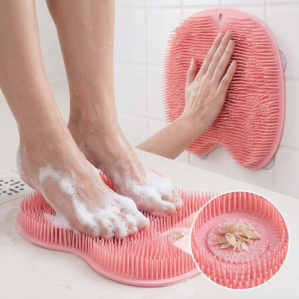 Shower Foot Scrubber Mat for deep clean & massage,