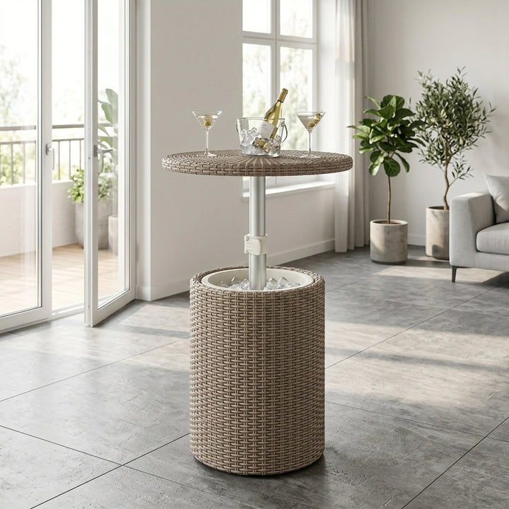 3-in-1 Patio Cooler Table with adjustable ice