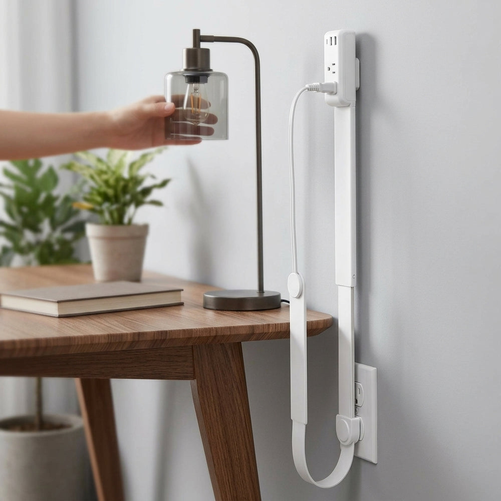 Extendable Outlet & USB Charger in a modern home