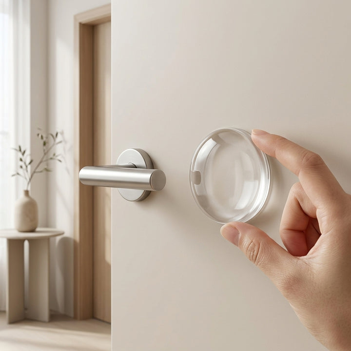 Clear round silicone wall protector for door dings
