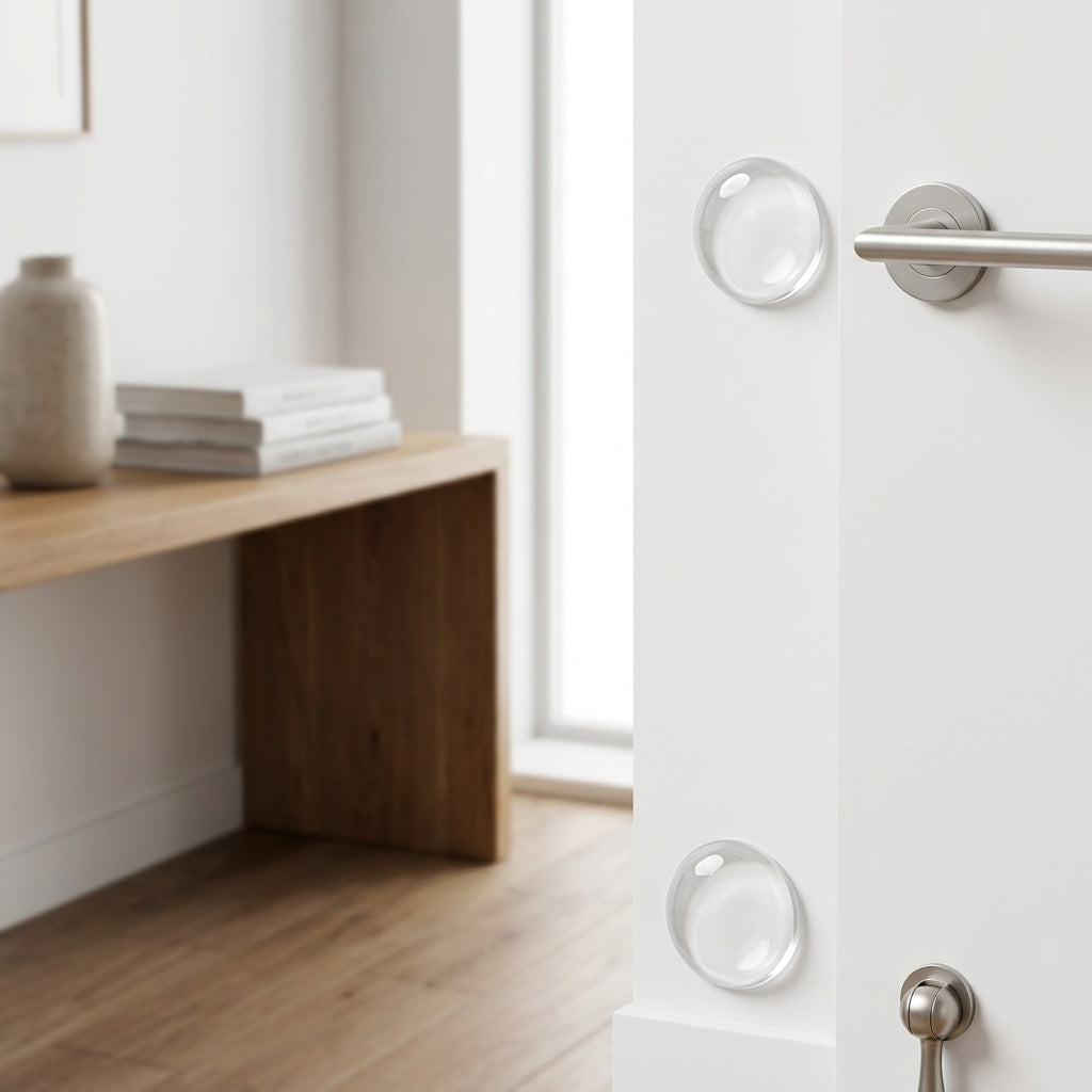 Homeswave clear round adhesive wall protectors prevent door d