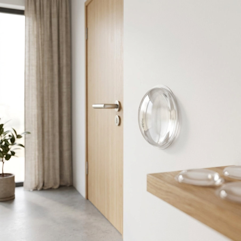 Clear round domed wall protector for door dings &