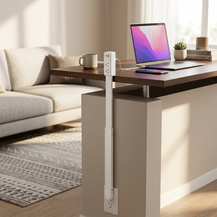Extendable Outlet & USB Charger in a modern home,
