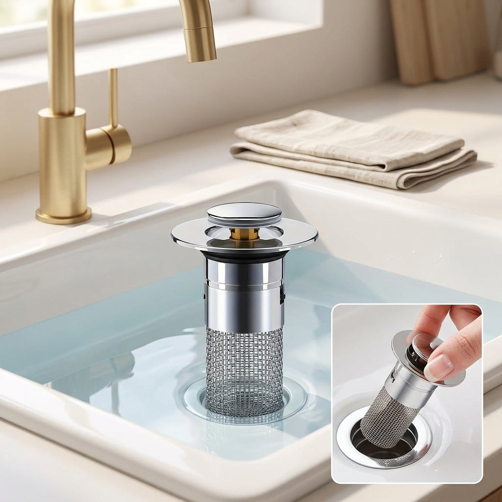 Leak-Proof Sink Stopper with Instant Seal