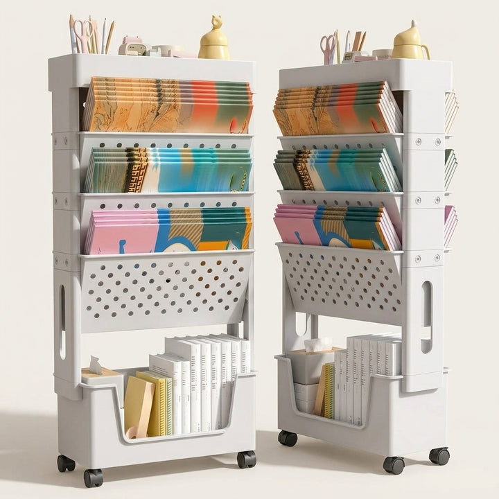 5-Tier Mobile Rack in modern home. Sleek