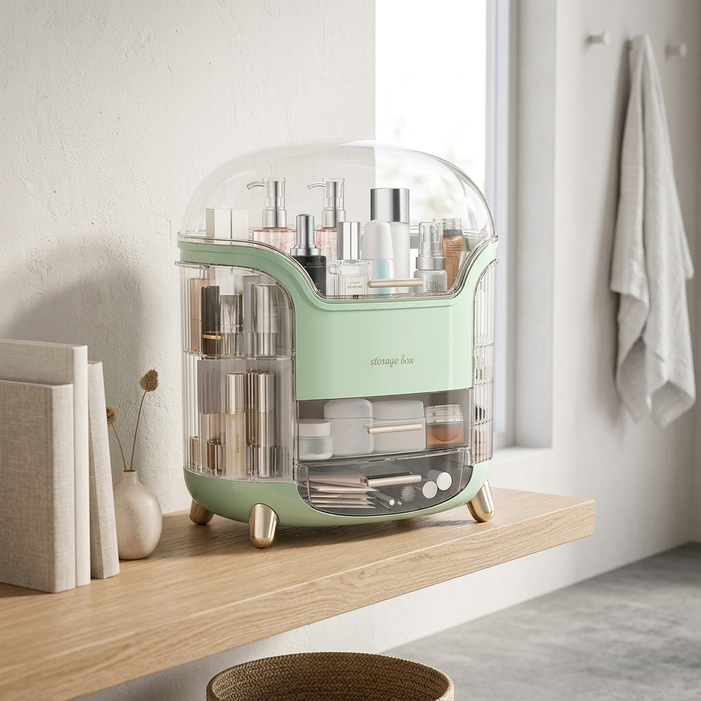 Dust-Proof Vanity Organizer: Mint green,
