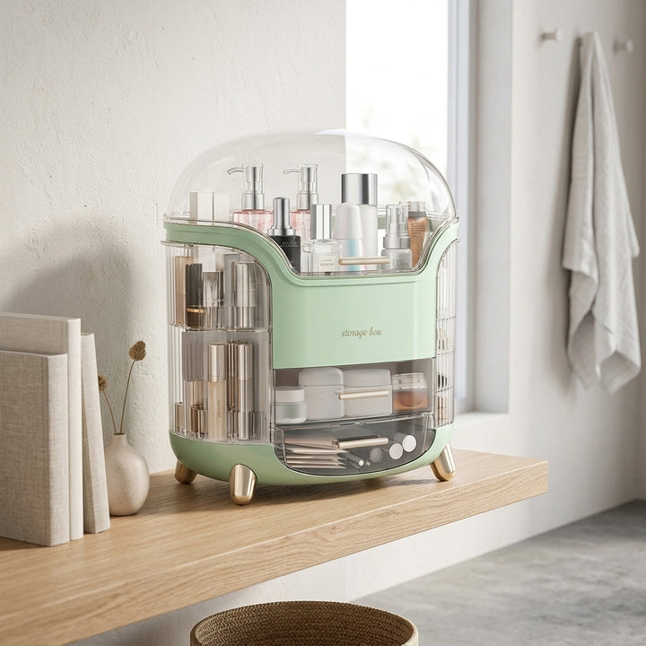 Dust-Proof Vanity Organizer: Mint green,