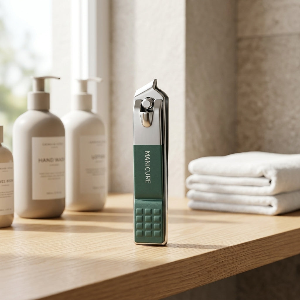 Anti-splash nail clipper set, sleek design in modern