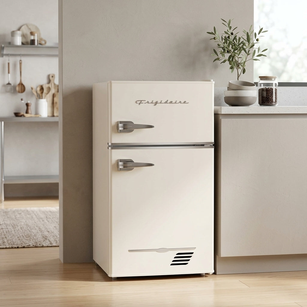 Frigidaire Retro Mini Fridge, compact, stylish,