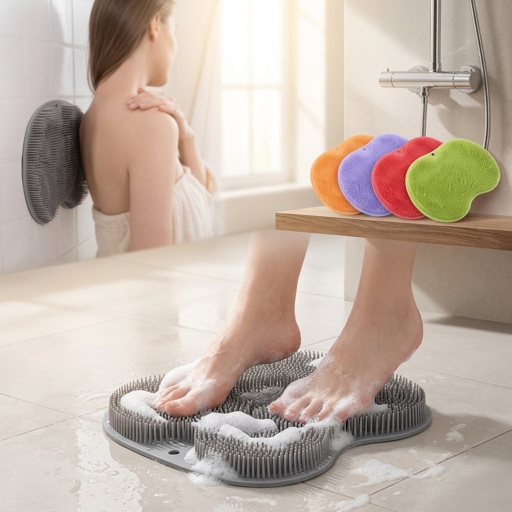 Shower Foot Scrubber Mat, sleek design