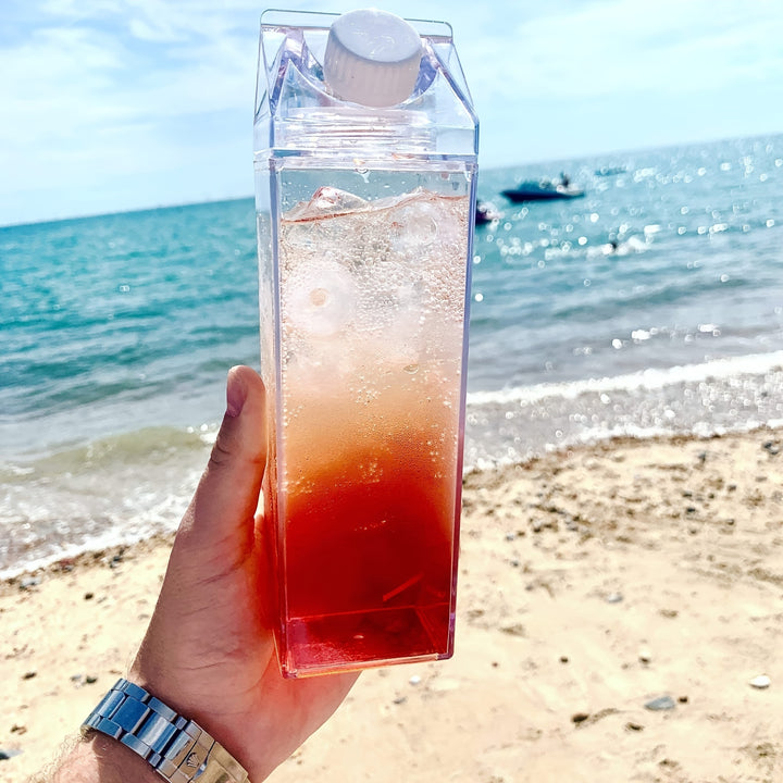Stylish Milk Box Water Bottle