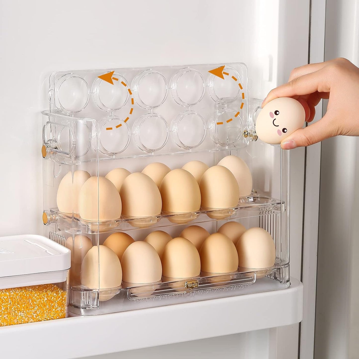 3 Layers Egg Box Holder Storage