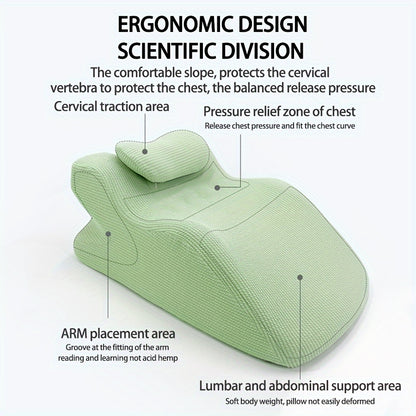 Adult Ergonomic Foam Bed Wedge Pillow with Headboard