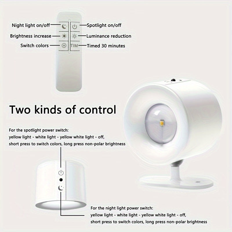 1pc LED Dual Sided Luminous Magnetic Wall Lamp