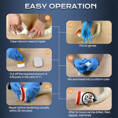 Steel-Reinforced AB Epoxy Putty