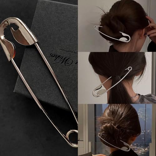 Safety Pin Hair Stick: Secure, Stylish Updos-2 pack
