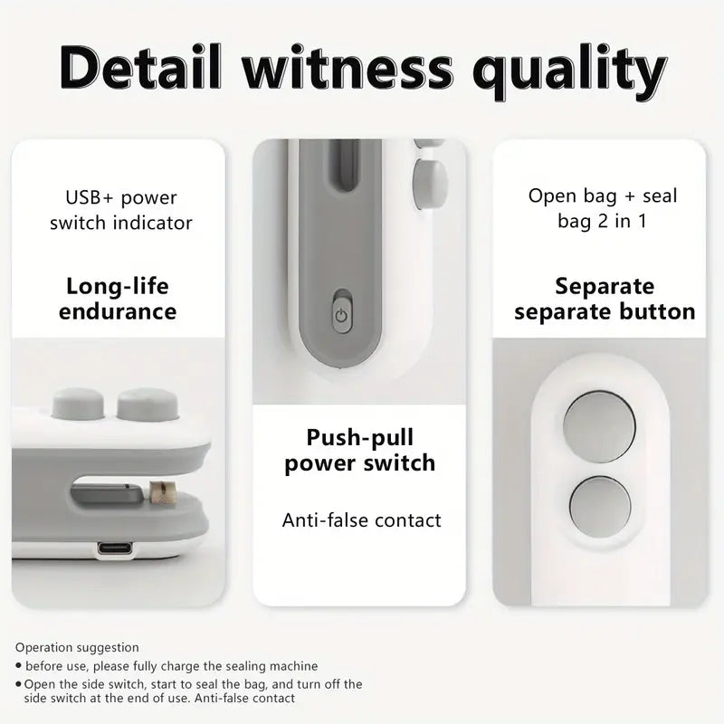 2 IN 1 Food Bag Sealer