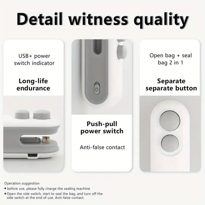 2 IN 1 Food Bag Sealer