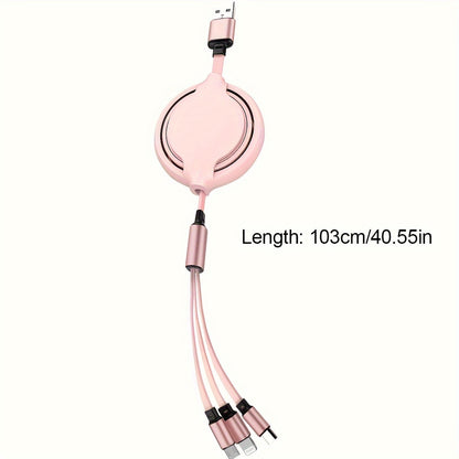 HFHSCN 1pc 3-in-1 Retractable Charging Cable