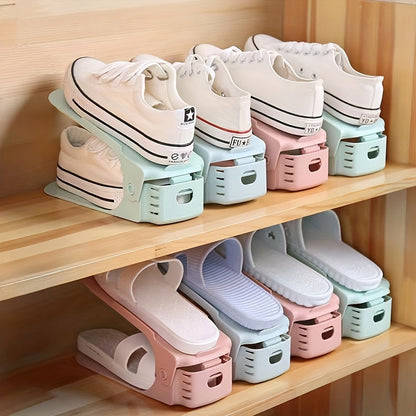 10pcs Adjustable Storage Shoe Rack