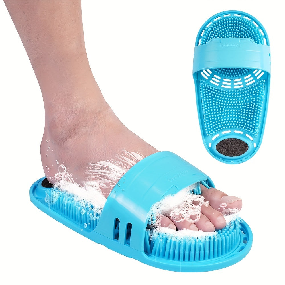 Shower Foot Scrubber Massager Slipper