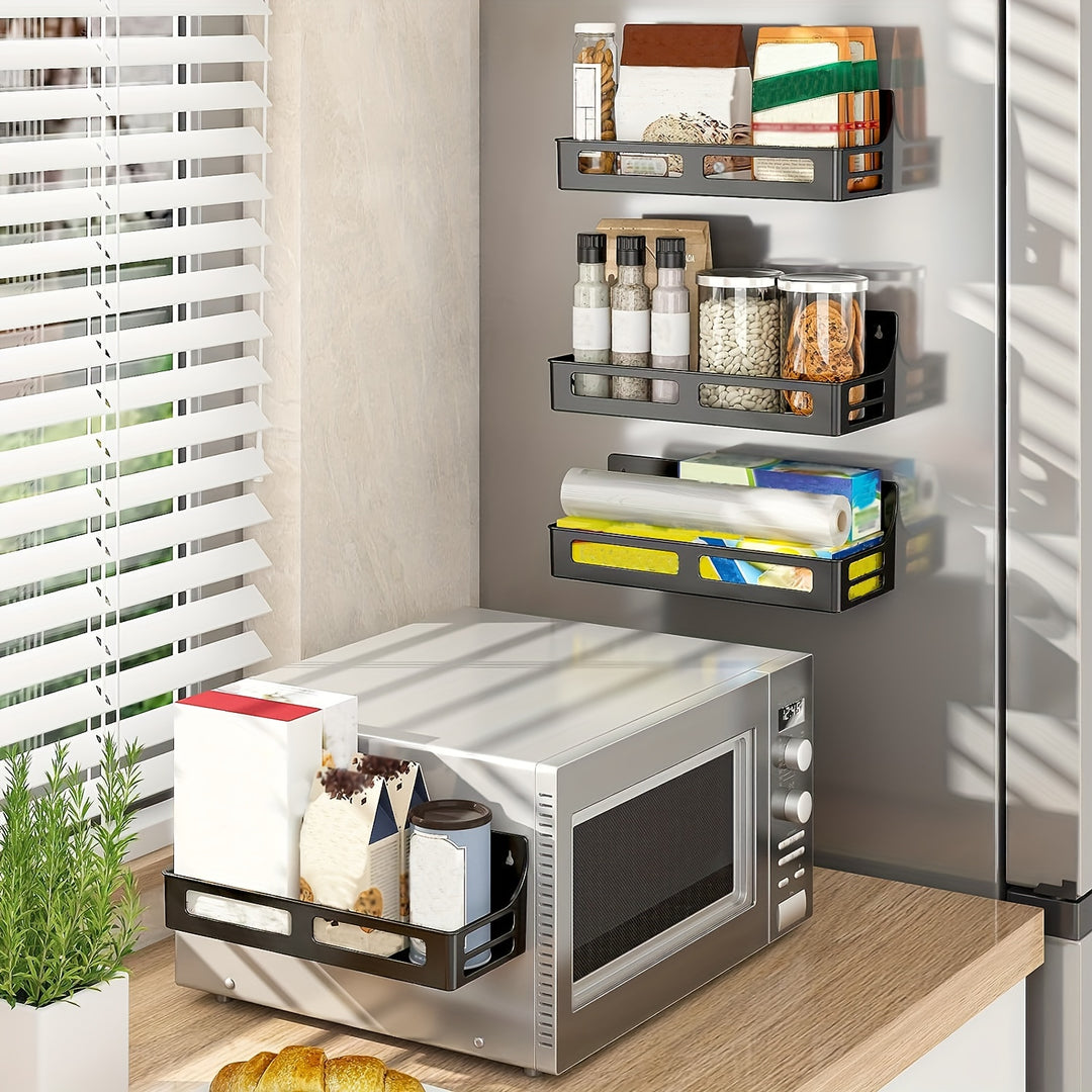 1/2/4pcs Premium Magnetic Spice Rack Organizer