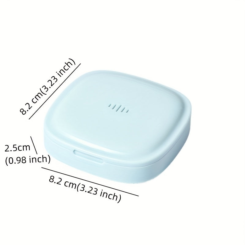 1pc Denture Bath Retainer Case Box Holder Cleaner